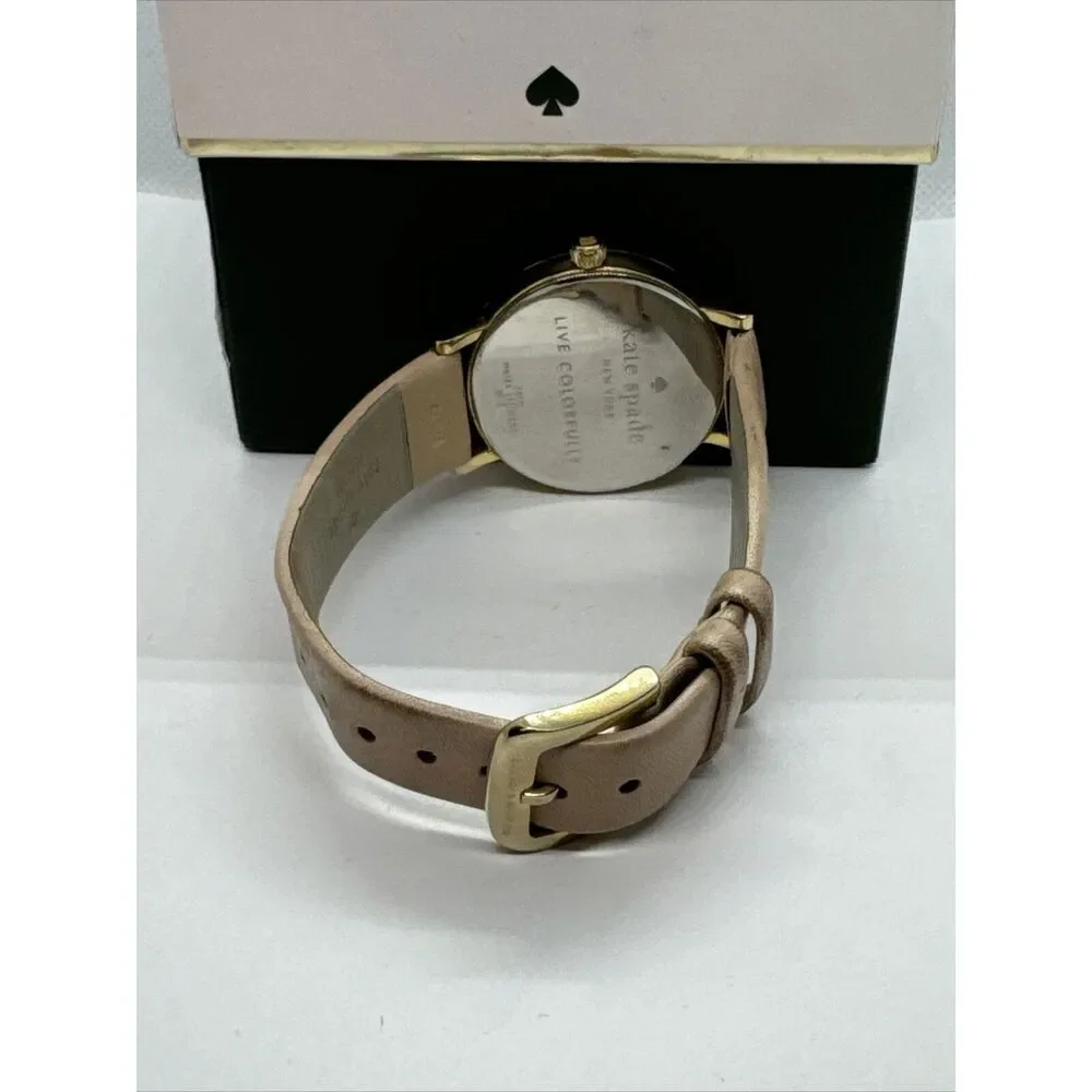 Kate Spade New York Metro 0073 Women's Beige Leather Analog Quartz Watch JNA159